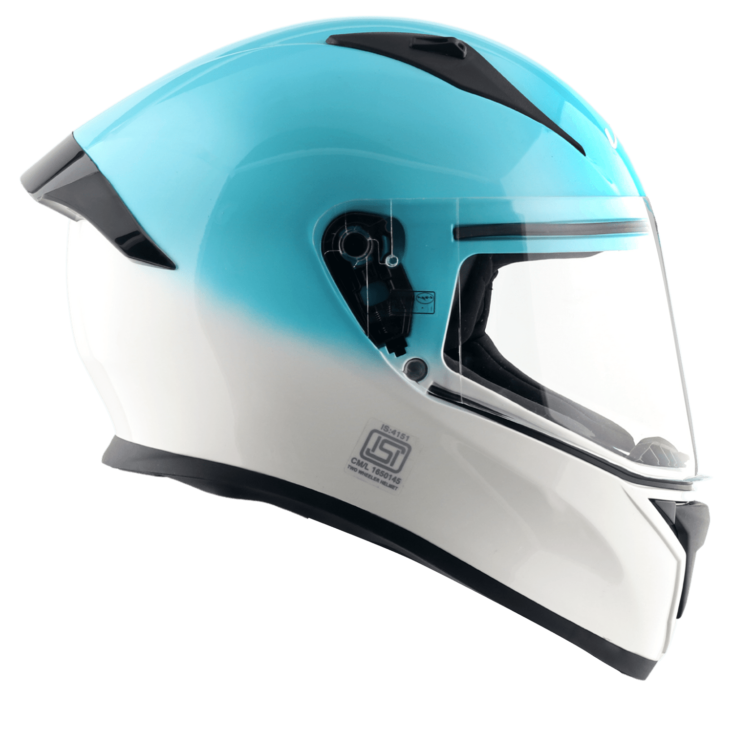 Bolt Dual Color Helmet - White Blue - Image 4