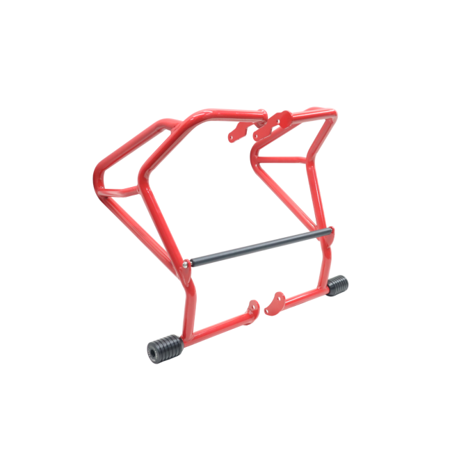 CRASH GUARD (RED) WITH DUAL SLIDERS FOR V STROM - Image 2