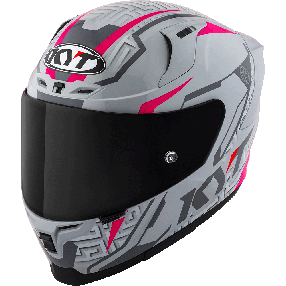 KYT Striker #02 Asphalt Grey Fuxia - Image 2