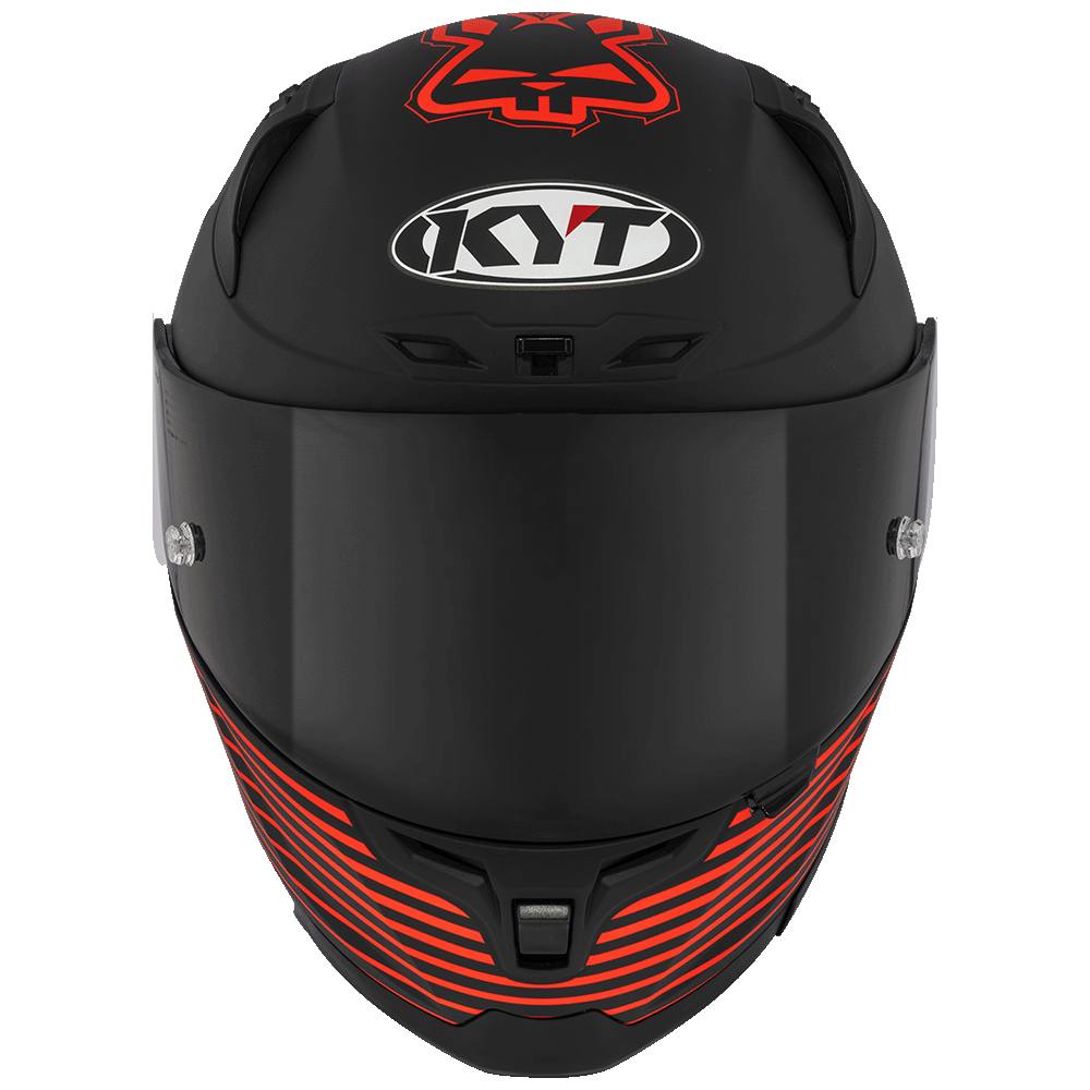 KYT Striker AF37 Livery Matt Black Red - Image 3