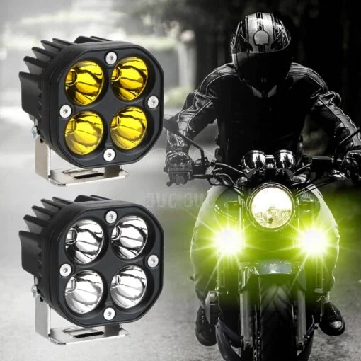 4 LED CREE auxiliary fog lights for motorcycles in Bangalore – night riding upgrade at Thirumala Auto Accessories