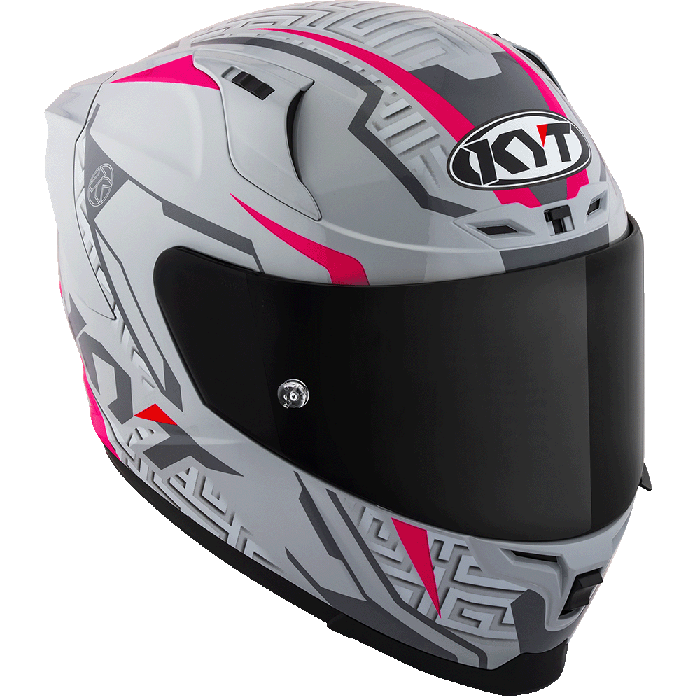 KYT Striker #02 Asphalt Grey Fuxia - Image 5