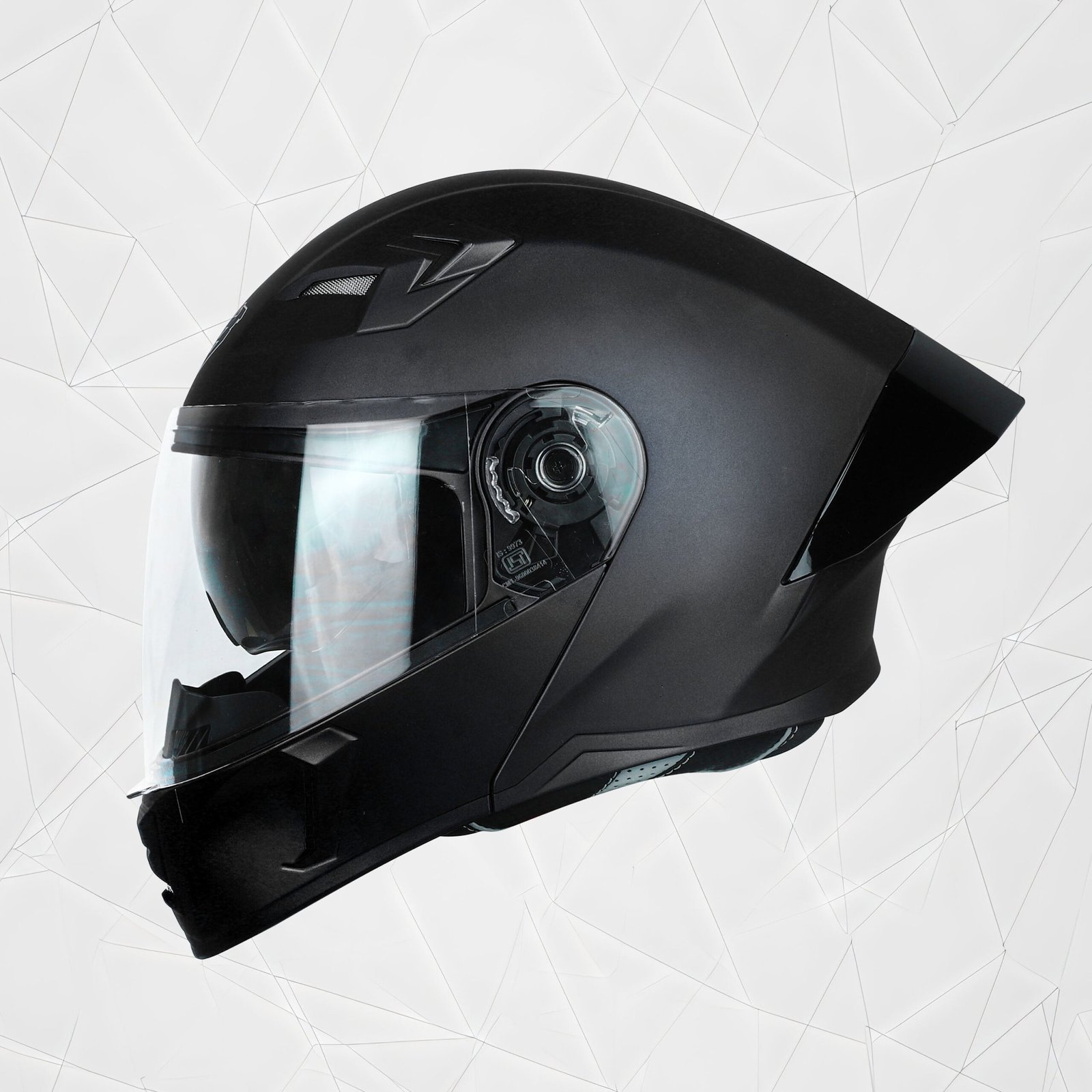Steelbird SBA-20 7Wings ISI Certified Flip-Up Helmet With Black Spoiler For Men And Women With Inner Smoke Sun Shield (Matt Black) - Image 4