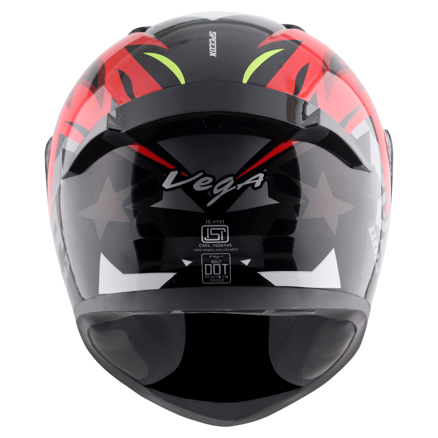 Bolt Speedx Helmet - Black Red - Image 4