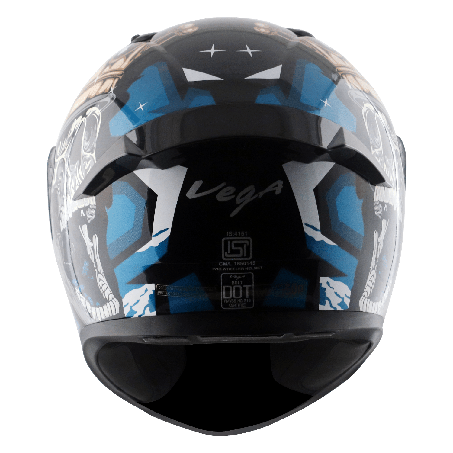 Bolt Crown Men Helmet - Black Blue - Image 3