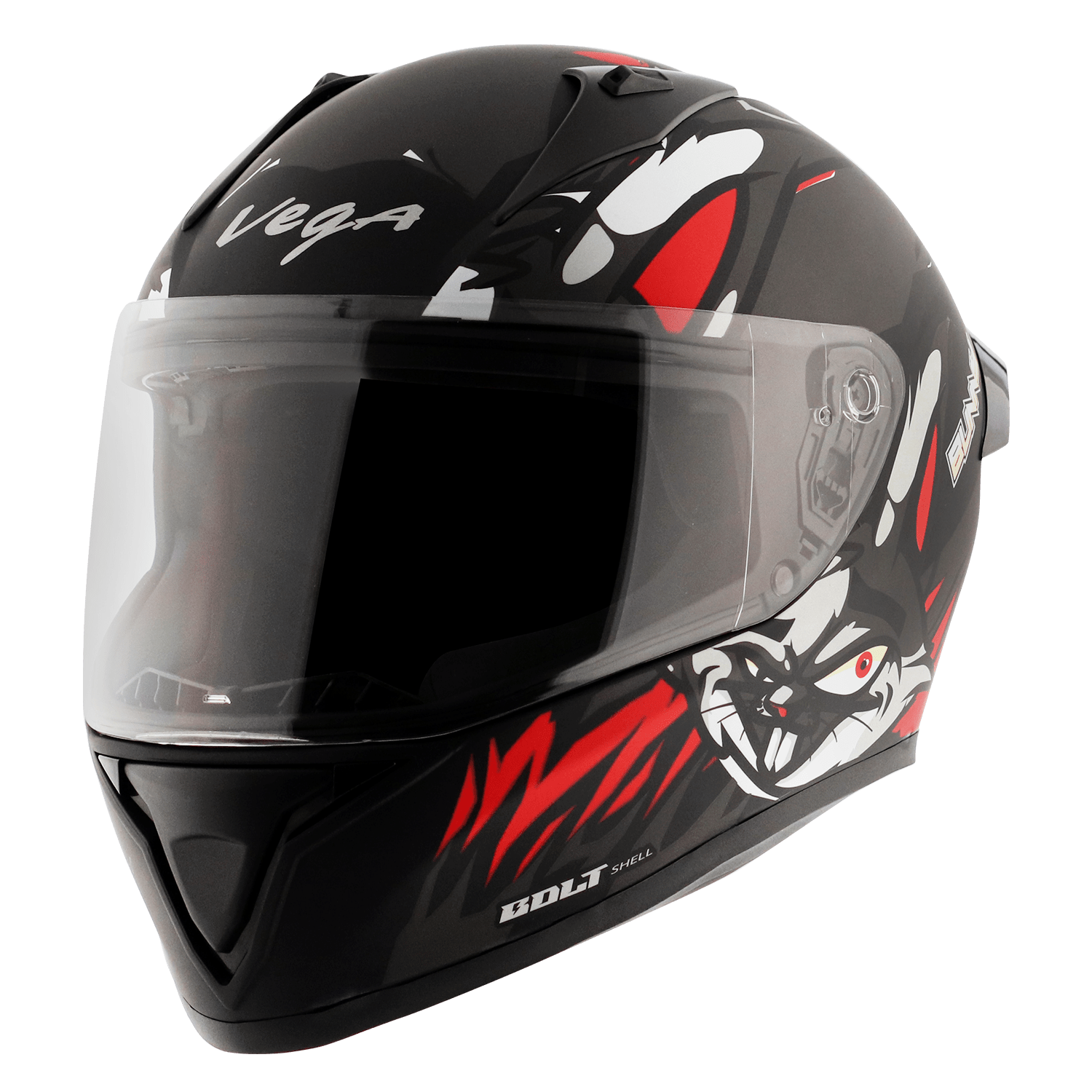 Bolt Bunny Helmet - Dull Black Red - Image 2