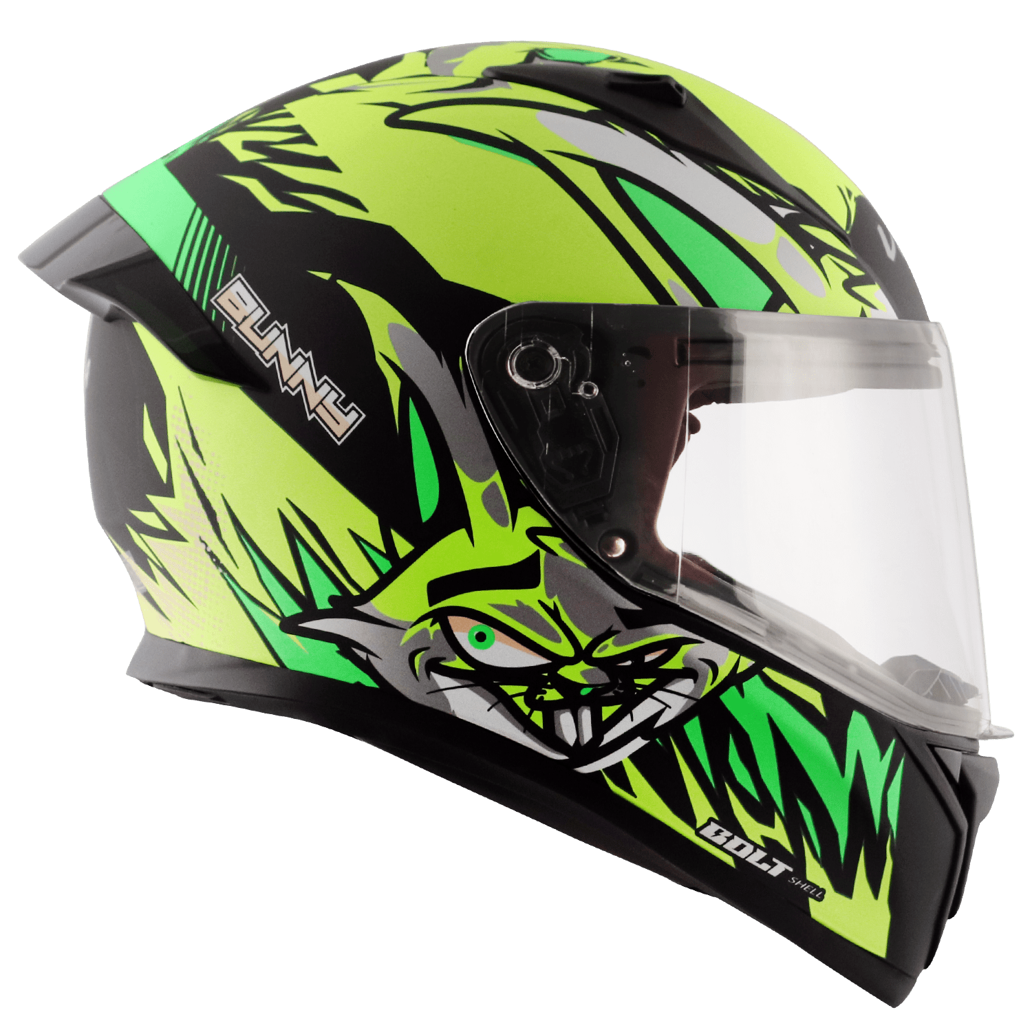 Bolt Bunny Helmet - Dull Black Neon Yellow - Image 4