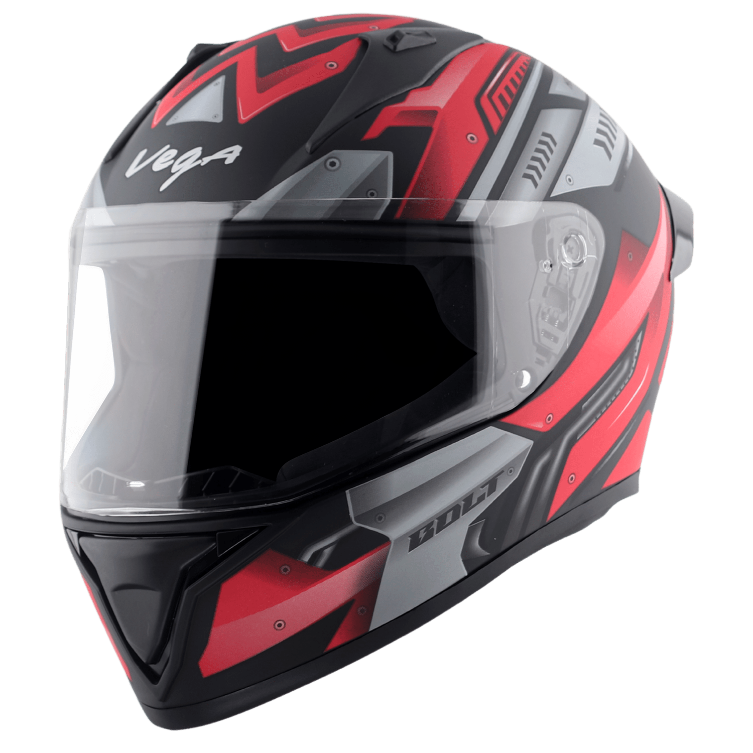 Bolt Martial Helmet - Dull Black Red - Image 2