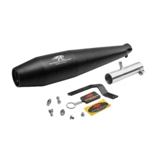 Red Rooster Performance Exhaust For CB350 RS - Pegasus RS - Black Matte
