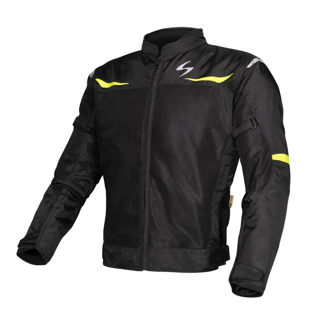 Scala Blaze Riding Jacket - Black and Neon - Image 5