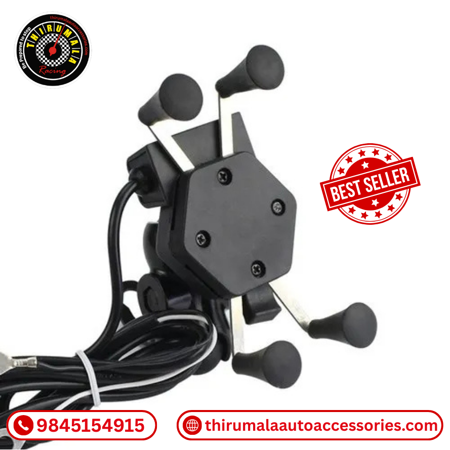 Bike phone charger in Bangalore USB charging port for motorcycles – Thirumala Auto Accessories